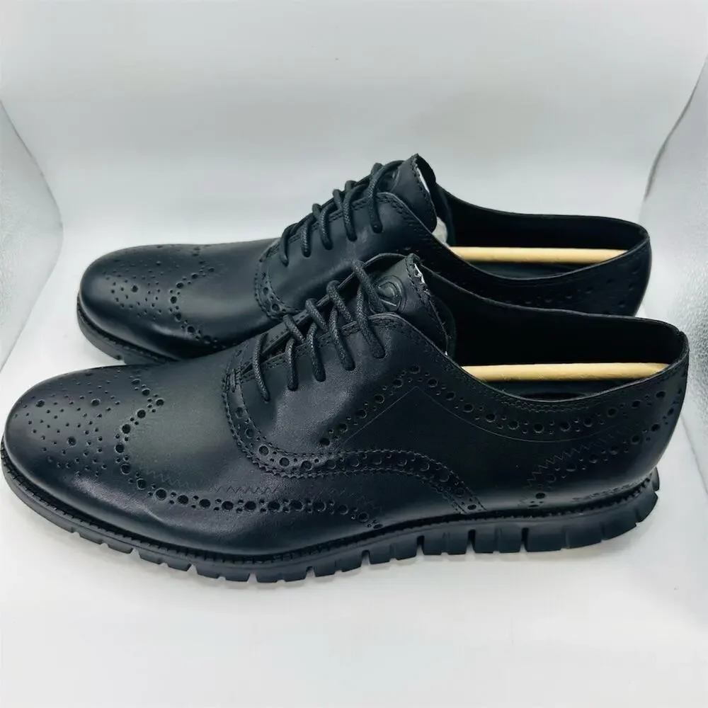 Cole Haan ZERØGRAND Wingtip Oxford Men's Dress Shoes Black Size 12 M